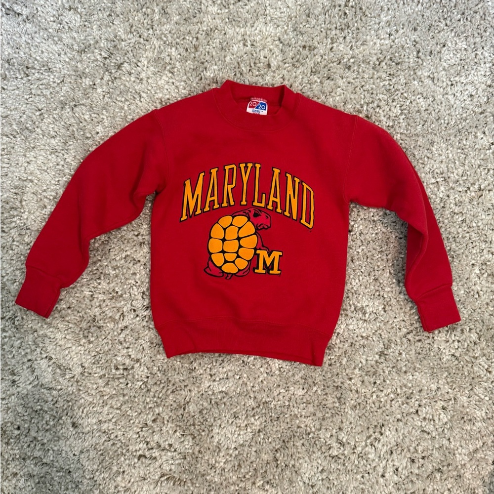 Vintage Maryland Kids Red Sweatshirt